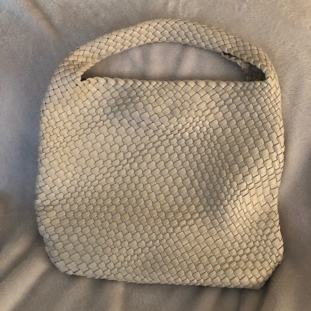 Elegant Cream Woven Tote Bag